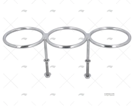 PORTA 3 BICCHIERE INOX