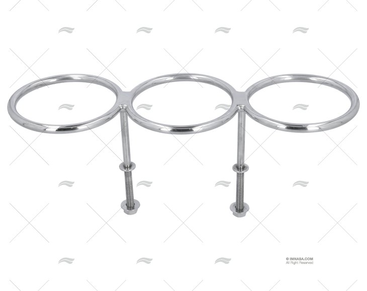 PORTA 3 BICCHIERE INOX