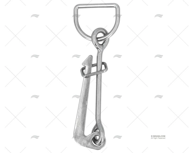 GANCIO SCORREVOLE PER ZATTERA INOX 170mm HAMMAR