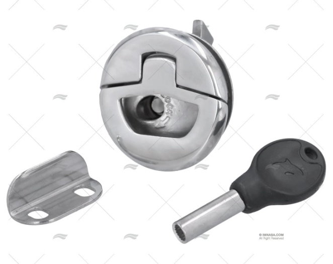 ROUND SLAM LATCH W/LOCK 35mm inox 316 MARINE TOWN