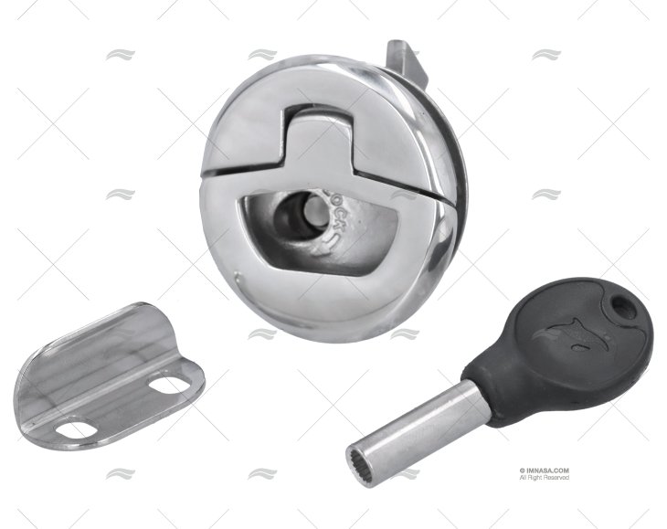 ROUND SLAM LATCH W/LOCK 35mm inox 316 MARINE TOWN