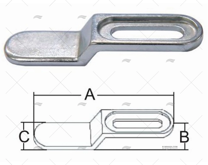 TRAQUETE AJUSTÁVEL 105.5mm INOX 316 MARINE TOWN