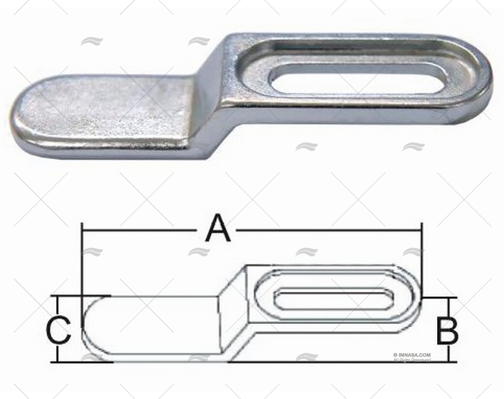 TRINCHETTO REGOLABILE 105.5mm INOX 316 MARINE TOWN