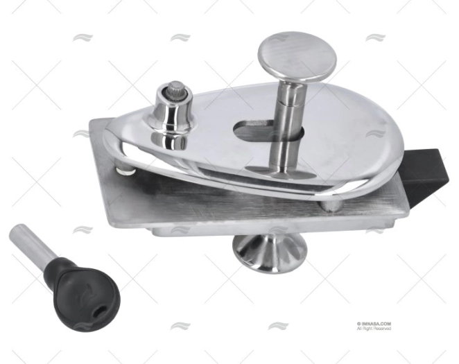 DOOR LATCH LOCKING 106.5mm 19-25mm INOX MARINE TOWN