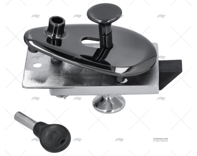 BLACK DOOR LATCH LOCK. 106.5mm 19-25mm S MARINE TOWN