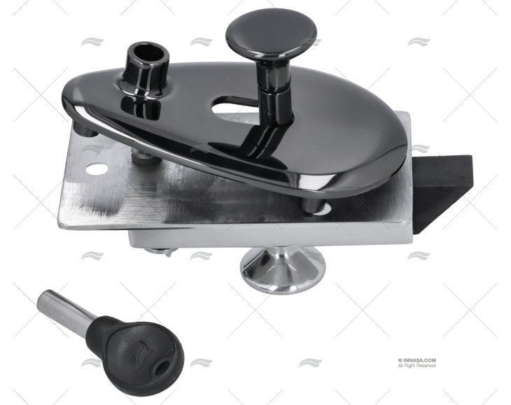 BLACK DOOR LATCH LOCK. 106.5mm 19-25mm S MARINE TOWN