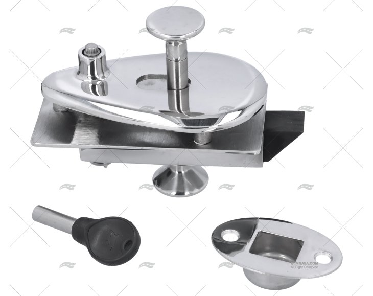 FECHO PORTA 106.5mm 19-25mm INOX 316 MARINE TOWN