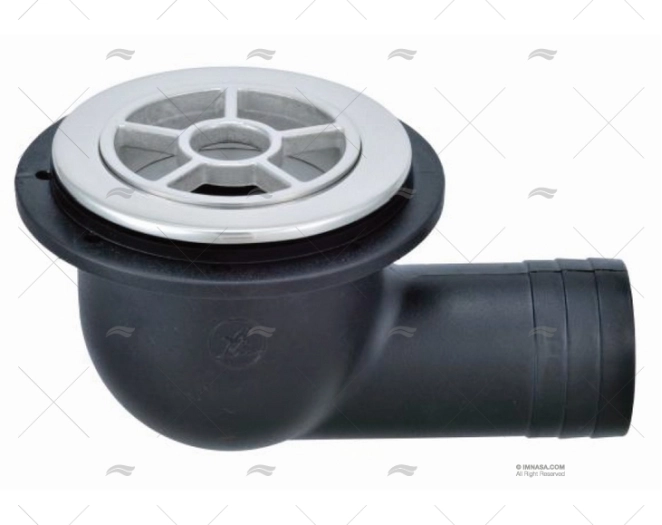 ODVOD KOLJENO  38mm PVC/INOX 316 S POVRATNIM VENTILOM MARINE TOWN