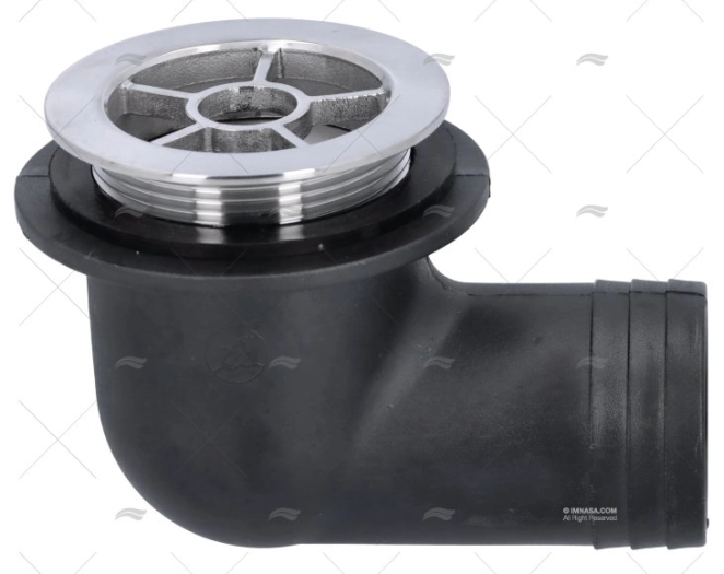 ESGOTO COTOVELO  50mm PVC/INOX 316 MARINE TOWN