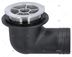 ODTOK KOLENO  50mm PVC/INOX 316 MARINE TOWN