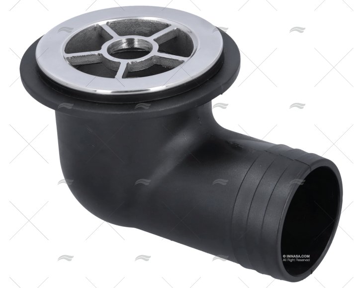 DESAGUE CODO  51mm PVC/INOX 316 MARINE TOWN