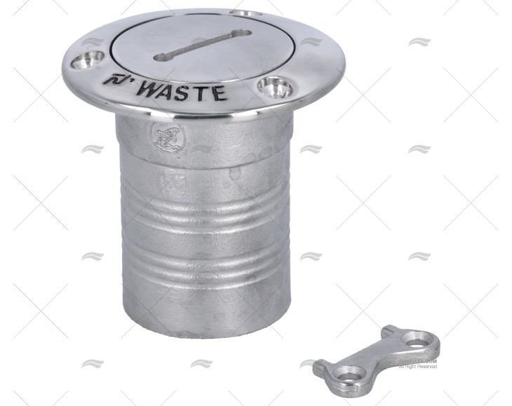 TAPPO SCARICO 0º 51mm INOX 316 MARINE TOWN