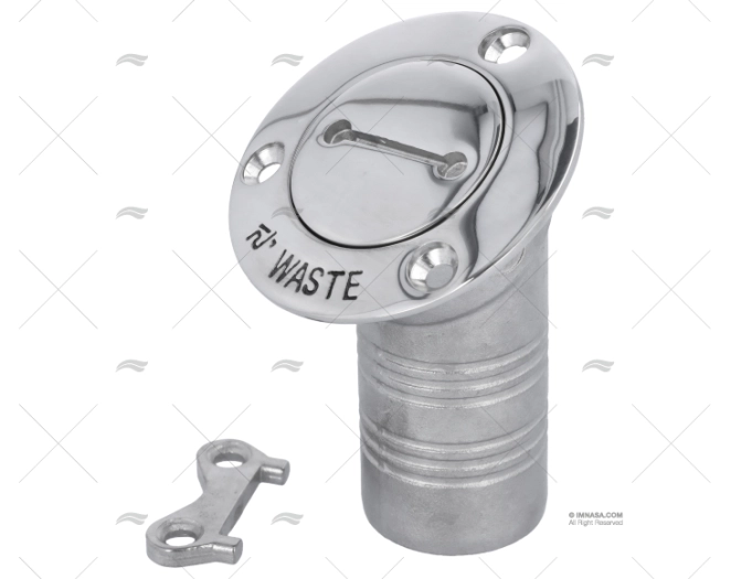 TAPPO SCARICO 38mm INOX 30º MARINE TOWN