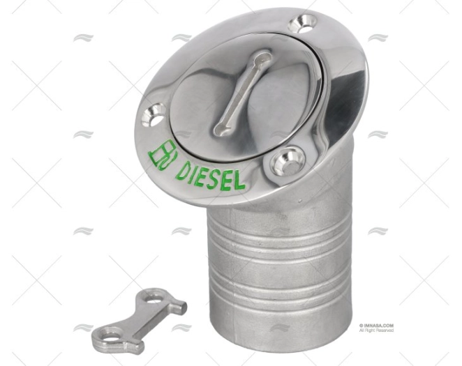 DIESEL DECK FILL 30º 51mmINOX 316 MARINE TOWN