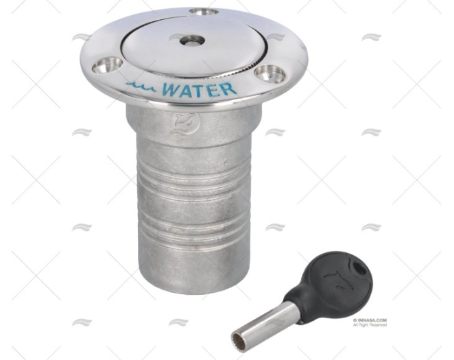 TAPPO INOX SS 316 38mm ACQUA C/CHIAVE MARINE TOWN