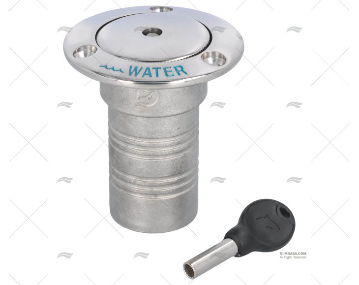 TAPPO INOX SS 316 38mm ACQUA C/CHIAVE MARINE TOWN