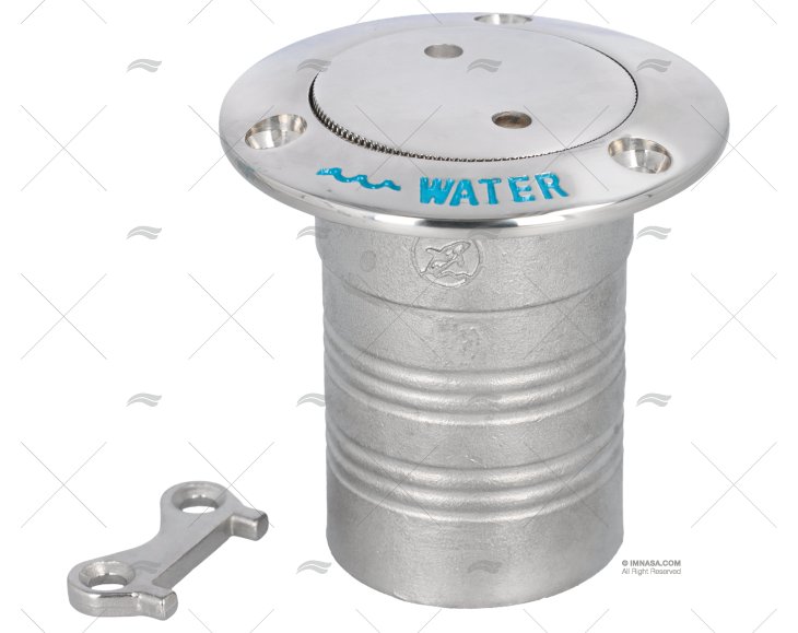 TAPPO A SCOMPARSA ACQUA 0º 51mm INOX 316 MARINE TOWN