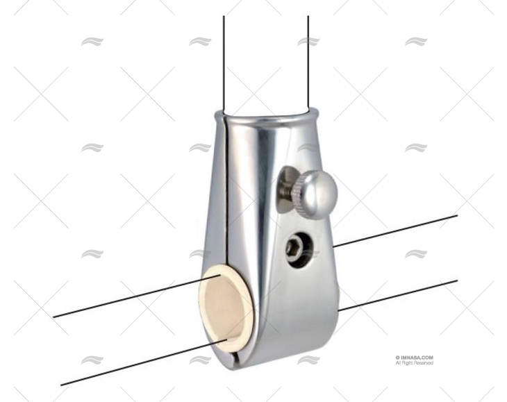 SUPORTE TUBO HASTE 22/25 AÇO INOX 316 MARINE TOWN