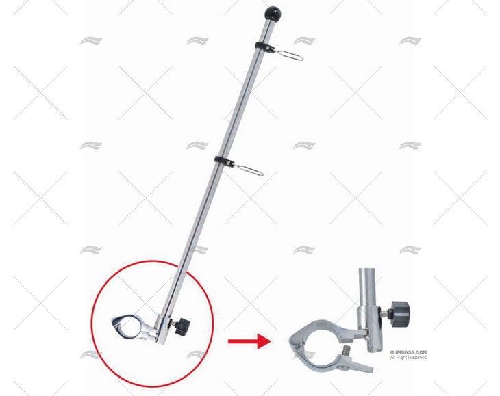 RAIL MOUNT PENNANT STAFF 22 INOX 316