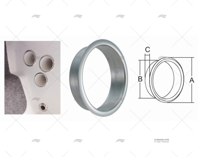 ENJOLIVEUR 58mm INOX 316 MARINE TOWN