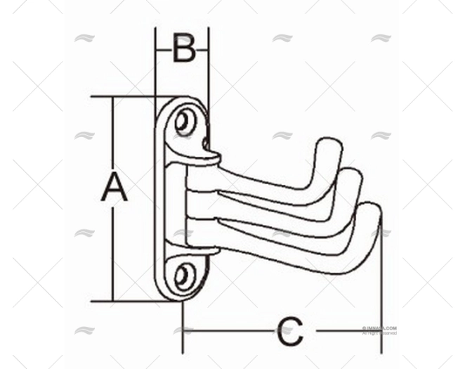 SWIVEL COAT HOOK INOX 316