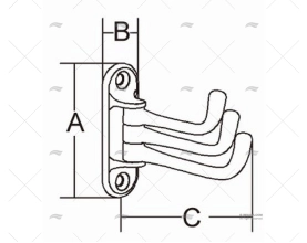 SWIVEL COAT HOOK INOX 316