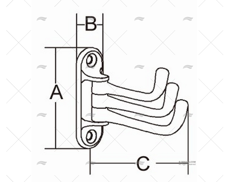 SWIVEL COAT HOOK INOX 316