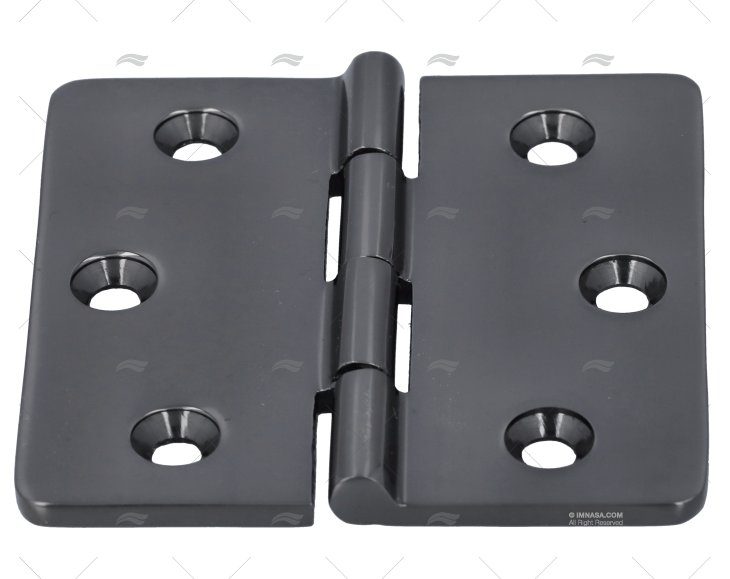 BLACK DOOR HINGE UP 77 X 76.2mm INOX 316 MARINE TOWN