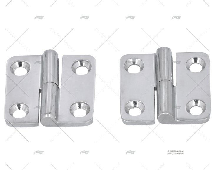 TAKE APART HINGE RIGHT UP 37X37mm SS 2u MARINE TOWN