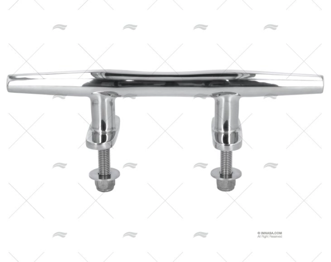 CLEAT HEAVY DUTY W/STUD 254mm INOX 316
