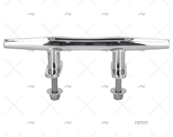 CLEAT HEAVY DUTY W/STUD 254mm INOX 316