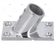 PLATINE 60º BASE RECT. INOX  22MM