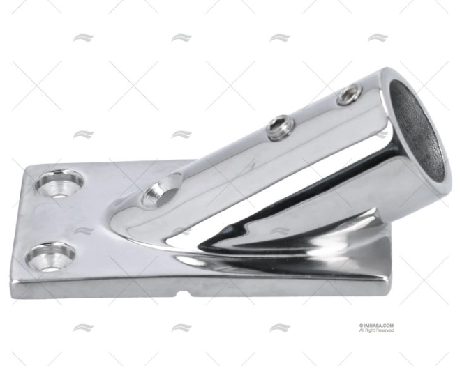 BOCCOLA PER SCALMO RETTANGOLARE INOX 22mm 30º