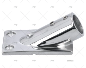 BOCCOLA PER SCALMO RETTANGOLARE INOX 22mm 30º