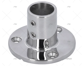 BOCCOLA PER SCALMO 90º 22mm INOX FONDO BASE TONDA
