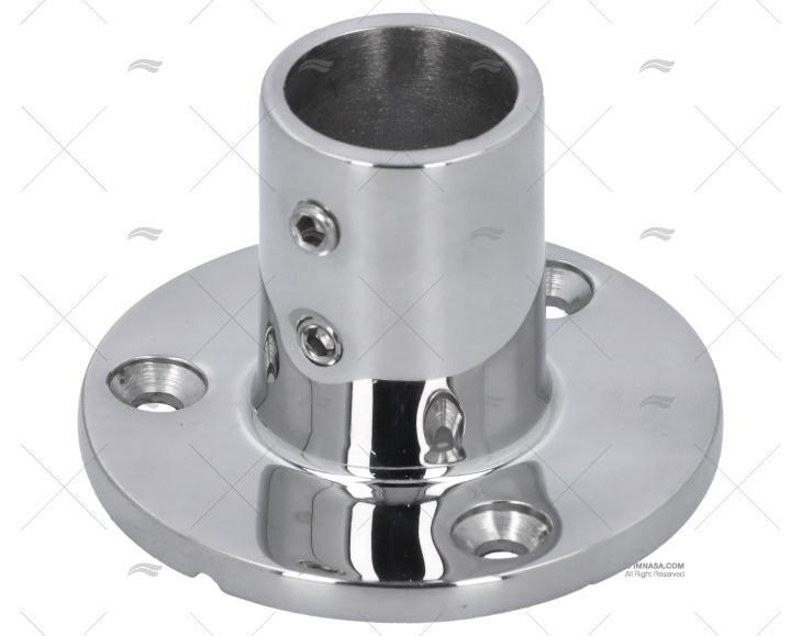 CASQUILHO DO LEME 90º 22mm INOX FUNDIDO BASE REDONDA