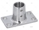 PLATINE 90º BASE RECT. INOX 22MM