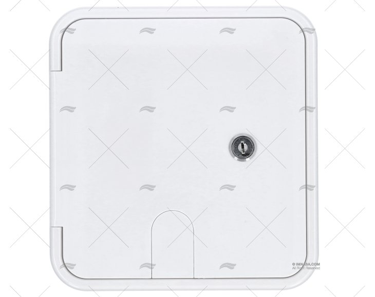 TAPA REGISTRO CON LLAVE GS BLANCA