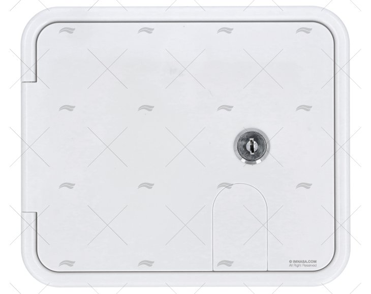 TAPA REGISTRO CON LLAVE GS BLANCA