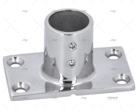 CASQUILHO DO LEME 90º 25mm INOX FUNDO BASE RETANGULAR