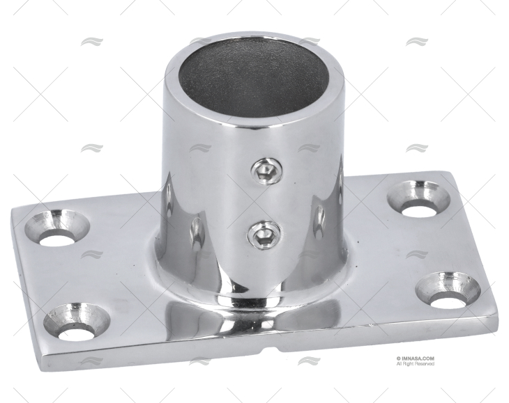 PLATINE 90º BASE RECT. INOX 25MM