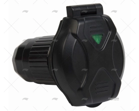 BASE ELÉCTRICA POPA MACHO 30A(50) LED PRETA