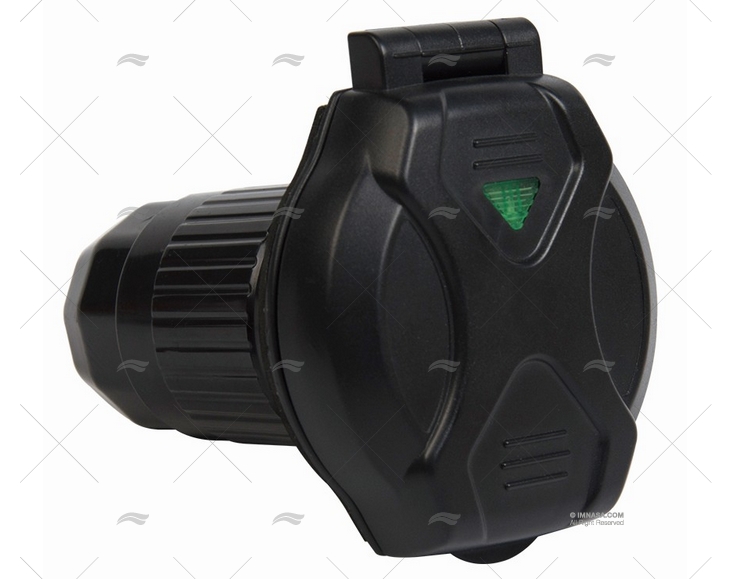 BASE ELÉCTRICA POPA MACHO 30A(50) LED PRETA