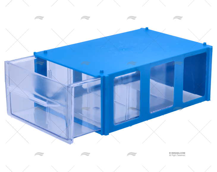 CAIXA PORTA-OBJETOS AZUL 1C.14.5X9.5X5.5C