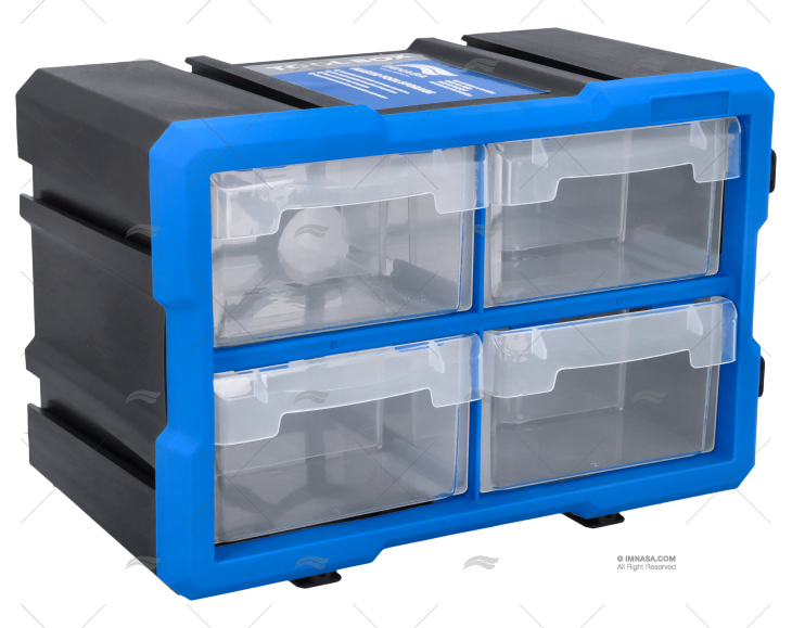 CAIXA PORTAOBJETOS AZUL 4C.29.5X19.5X16C