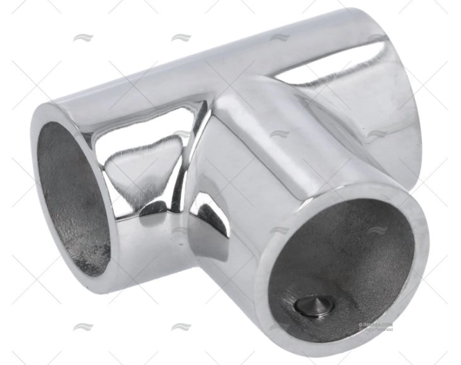 BOCCOLA PER SCALMO 90º 22mm INOX FONDELLO BASE T TUBO