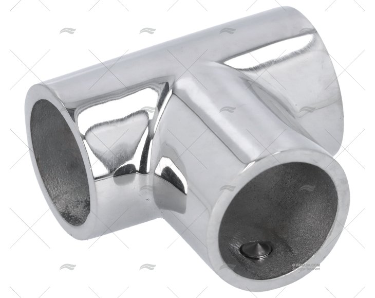 CASQUILHO DO LEME 90º 22mm INOX FUNDO BASE T TUBO
