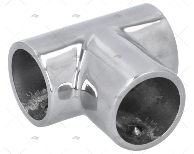 BOCCOLA PER SCALMO 90º 25mm INOX FONDO BASE T TUBO