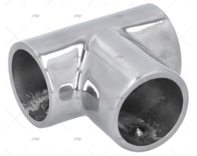 BOCCOLA PER SCALMO 90º 25mm INOX FONDO BASE T TUBO