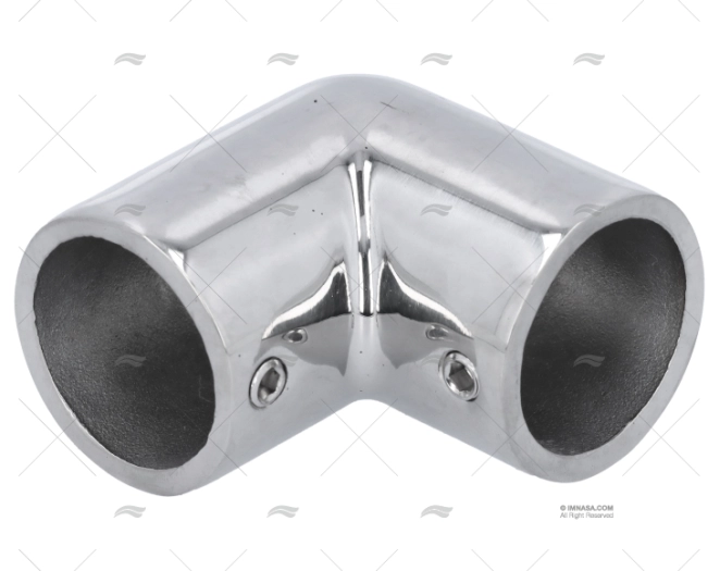 BOCCOLA PER SCALMO 90º 25mm INOX FUND BASE L TUBO